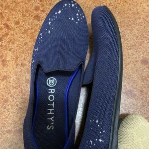 Rothy’s Size 7.5 Navy Loafer, Custom Gemini Zodiac